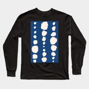 Modern abstract organic polka dots in sea blue tones Long Sleeve T-Shirt